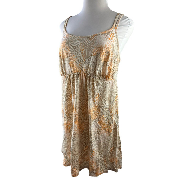 NWT Cacique Lane Bryant Strappy Back Chemise Orange Tan Animal Plus Size 22/24 - Picture 3 of 9